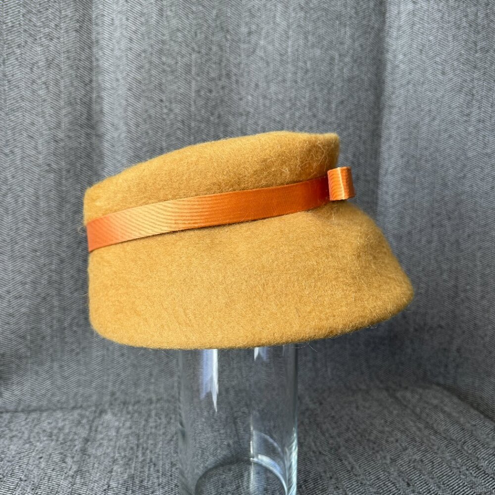 Wool Hat w/Bow Vintage Henry Pollack Small 21.5 Inches - Picture 15 of 16